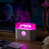 Drop Shipping Factory Direct Humidifier Flame Salt Stone Aromatherapy Machine Essential Oil Colorful RGB Light Flame Aroma Diffuser