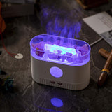 Drop Shipping Factory Direct Humidifier Flame Salt Stone Aromatherapy Machine Essential Oil Colorful RGB Light Flame Aroma Diffuser